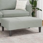 vidaXL Fotpall Ljusgrå 77x55x31 cm sammet