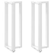 vidaXL Barbordsben T-formade 2 st vita 40x35x(110-111) cm stål