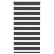 vidaXL Rullgardin zebra svart 90x150 cm tyg bredd 85,9 cm polyester