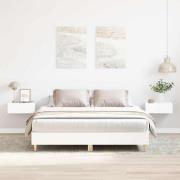 vidaXL Sängram utan madrass vit 150x200 cm konstruerat trä