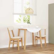 vidaXL Matstolar med dynor 2 st massivt trä gummi