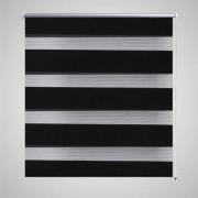 Rullgardin randig svart 60 x 100 cm transparent