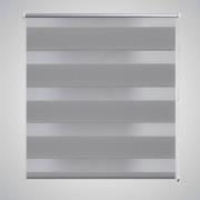 Rullgardin randig grå 140 x 175 cm transparent