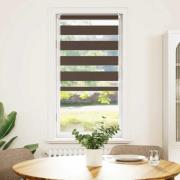 Rullgardin randig brun 80 x 150 cm transparent