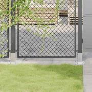 vidaXL Stolpbaser fyrkant 4 st silver 61x61 mm galvaniserat stål