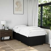 vidaXL Sängram utan madrass svart 90x190 cm tyg