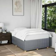 vidaXL sängram utan madrass ljusgrå 120x190 cm tyg