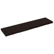 vidaXL Vägghylla mörkbrun 160x40x(2-6) cm behandlad massiv ek