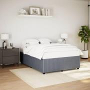 vidaXL Sängram utan madrass mörkgrå 160x200 cm sammet