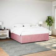 vidaXL Sängram rosa 180x200 cm sammet