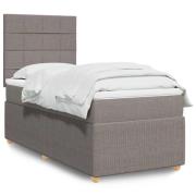 vidaXL Ramsäng med madrass taupe 100x200 cm tyg