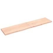 vidaXL Hyllplan 220x50x(2-4) cm obehandlad massiv ek