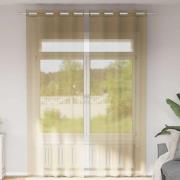 vidaXL Voile gardiner med genomföringar 2 st sand