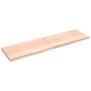 vidaXL Hyllplan 220x60x(2-6) cm obehandlad massiv ek
