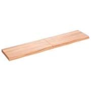 vidaXL Vägghylla ljusbrun 180x40x(2-6) cm behandlad massiv ek