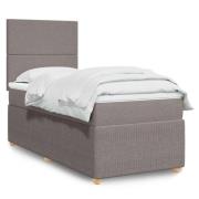 vidaXL Ramsäng med madrass taupe 80x200 cm tyg
