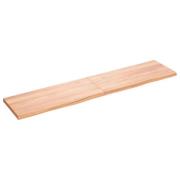 vidaXL Vägghylla ljusbrun 180x40x(2-4) cm behandlad massiv ek