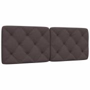 vidaXL Dyna till huvudgavel mörkbrun 120 cm tyg