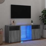 vidaXL TV-bänk med LED-belysning grå sonama 120x30x50 cm