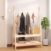 vidaXL Klädställning 100x45,5x150 cm massiv furu