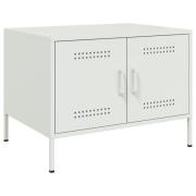 vidaXL Soffbord vit 68x50x50,5 cm stål