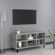 vidaXL Tv-bänk med metallben grå sonoma 103,5x30x50 cm