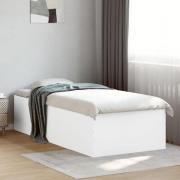 vidaXL Sängram vit 90x190 cm konstruerat trä