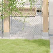 vidaXL Stolpbaser, fyrkantiga 12 delar, silver galvaniserat stål