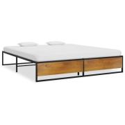 vidaXL Sängram utan madrass svart metall 140x200 cm