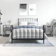 vidaXL Sängbord 2 st grå sonoma 40x42x55 cm konstruerat trä