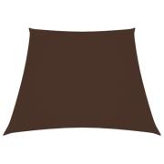 vidaXL Solsegel oxfordtyg trapets 3/5x4 m brunt
