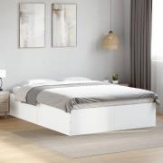 vidaXL Sängram vit 140x190 cm konstruerat trä