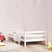vidaXL Sängram utan madrass vit 90x190 cm massiv furu