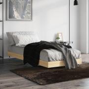 vidaXL Sängram utan madrass sonoma-ek 75x190 cm konstruerad trä