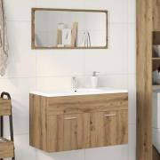 vidaXL Tvättställsskåp artisan ek 80x38,5x46 cm konstruerat trä