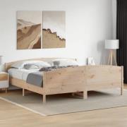 vidaXL Sängram utan madrass 200x200 cm massiv furu