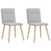vidaXL Matstolar 2 st molngrått tyg