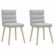 vidaXL Matstolar 2 st molngrått tyg