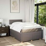 vidaXL Ramsäng med madrass taupe 120x190 cm tyg