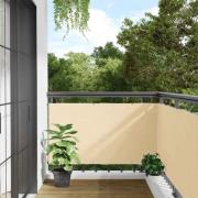 vidaXL Insynsskydd för balkong gräddvit 400x90 cm PVC