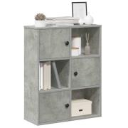 vidaXL Bokhylla betonggrå 60x24x76,5 cm konstruerat trä
