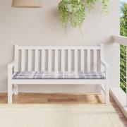 vidaXL Bänkdyna för trädgården grårutig 150x50x4 cm oxfordtyg