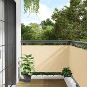 vidaXL Insynsskydd för balkong gräddvit 700x75 cm PVC