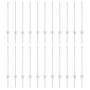 vidaXL Staketsstolpar 22 pcs U-Kanal Silver 120 cm Stål