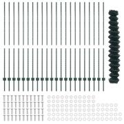 vidaXL Trädgårdsstängselsats Set med 2 Grön Metall 25x1.5 m Hållbar