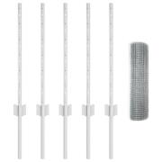 vidaXL Trädgårdstängselset Pack med 2 Galvaniserat silver