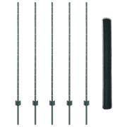 vidaXL Stängselstolpar 5 st U-kanal Grön 140 cm Stål, vidaXL Hexagonst...