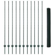 vidaXL Hexagonalt Trädgårds Staket Set Set om 2 Grön Metall 25 x 1.5 m