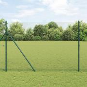 vidaXL Hexagon-stängsel Grön 1.6x50 m Stål, vidaXL Stängselstolpar 13 ...
