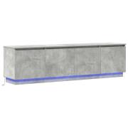 vidaXL TV-bänk med LED Betonggrå 180x38x49 cm Konstruerat trä